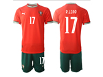 Portugal 2025 Home Red Soccer Jersey with #17 R.leao Printing