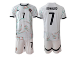 Portugal 2025 Away White Soccer Jersey with #7 Ronaldo Printing