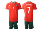 Portugal 2025 Home Red Soccer Jersey with #7 Ronaldo Printing