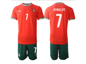 Portugal 2025 Home Red Soccer Jersey with #7 Ronaldo Printing