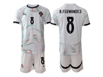 Portugal 2025 Away White Soccer Jersey with #8 B.Fernandes Printing