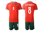 Portugal 2025 Home Red Soccer Jersey with #8 B.Fernandes Printing