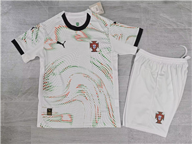 Portugal 2025 Youth Away White Soccer Jersey
